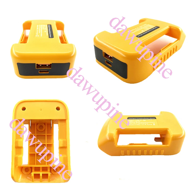 USB Type C Power Adapter Bank For DeWalt 18V For XL 20V Lithium Battery Case Laptop Mobile Phone Charging Converter Belt buckle view 5