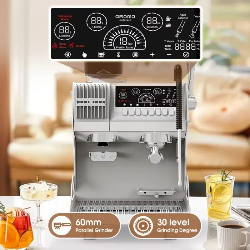 

Oem Semi-Automatic Bean to Cup Expresso Cappuccino Coffee Machine Commercial Espresso Coffee Maker With Grinder