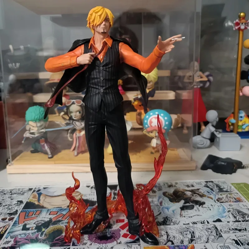 Anime Figure One Piece Sanji Straw Hat Group Resonance Gk Statue Doll Pvc Action Figurine Desktop Collection Ornament Model Toys