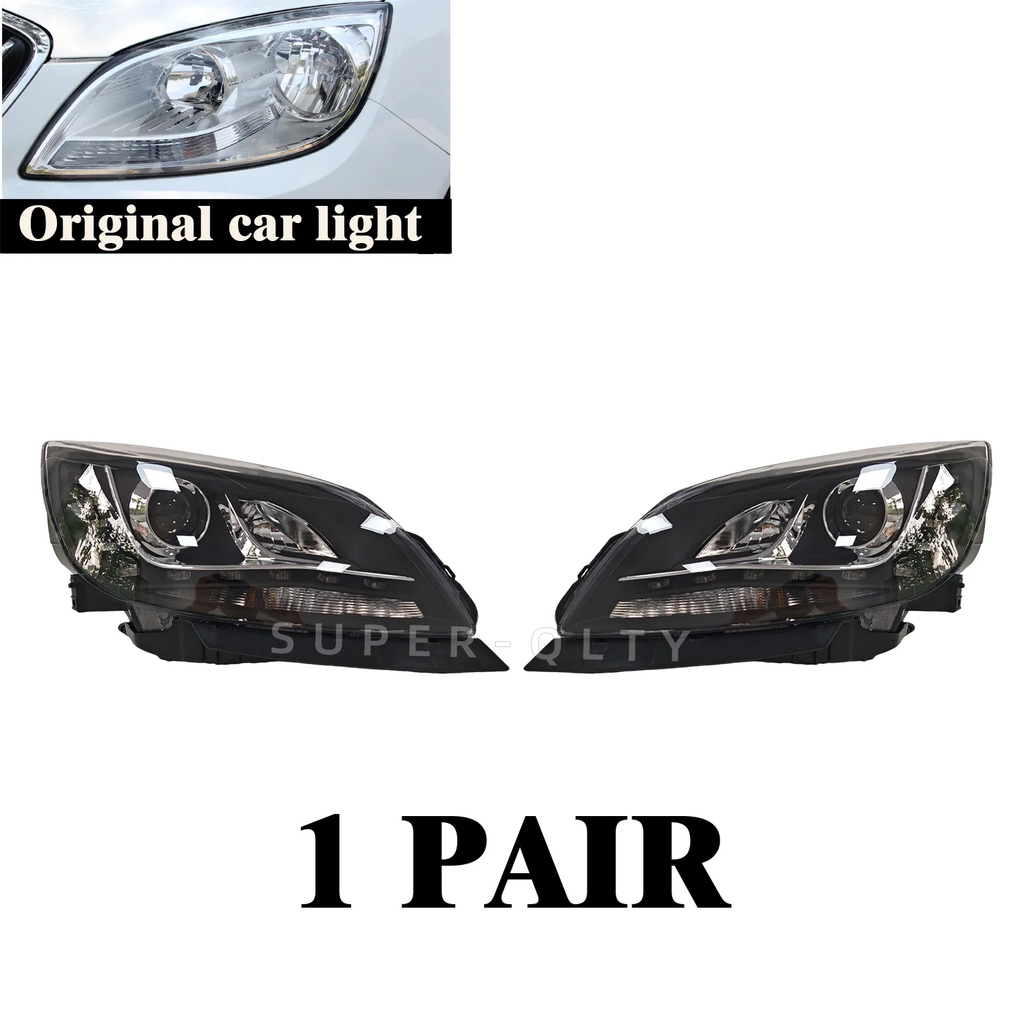 Headlights For Buick Verano GT 2010-2014 Head Lamp Upgraded LED Headlights With Dynamic Turn Signal 2 PCS