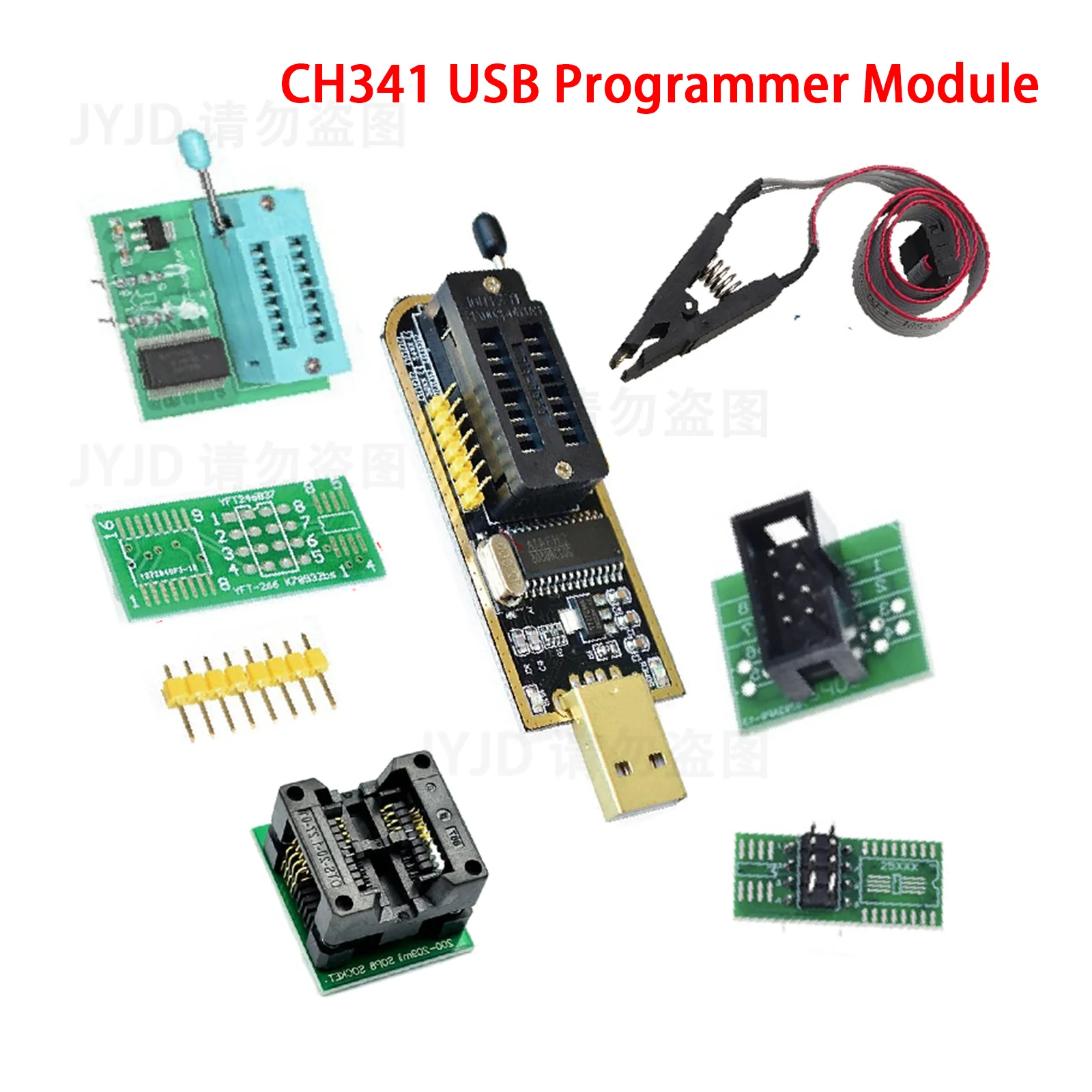 CH341A/CH341B 24 25 Series EEPROM Flash BIOS USB Programmer Module SOIC8 SOP8 Test Clip For EEPROM 93CXX / 25CXX / 24CXX DIY KIT