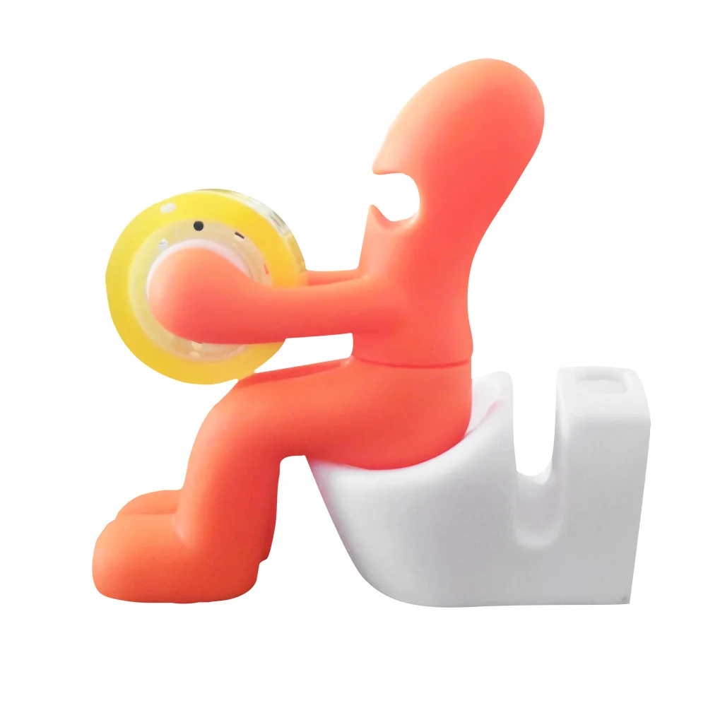 المرحاض على شكل الإبداعية الشريط موزع قاعدة مغناطيسية لمكتب المدرسة المنزل استخدام متعدد الوظائف منظم قرطاسية شريطٌ لاصق