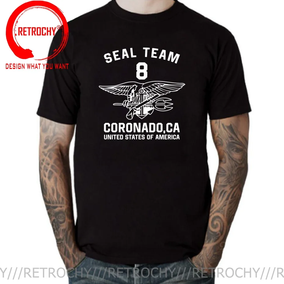 Naval Seals DEVGRU Coronado CA Seal Team 8 Special Forces T Shirt Men Fashion Trendy Casual Clothing Stylish Tops Tee Shirt Leis