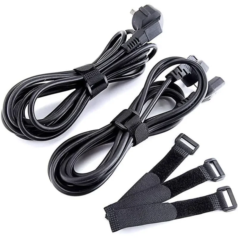 5/10 Uds. Correas reutilizables con gancho y bucle, bridas para cables de nailon, organizador, sujetador ajustable, correas de seguridad para