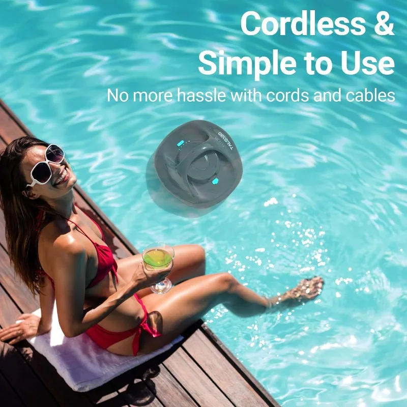 (2025 Upgraded) Cordless Pool Vacuum Up to 130 Mins Runtime, Robotic Pool Cleaner w/ 2.5H Fast Charge, for Flat Above Inground