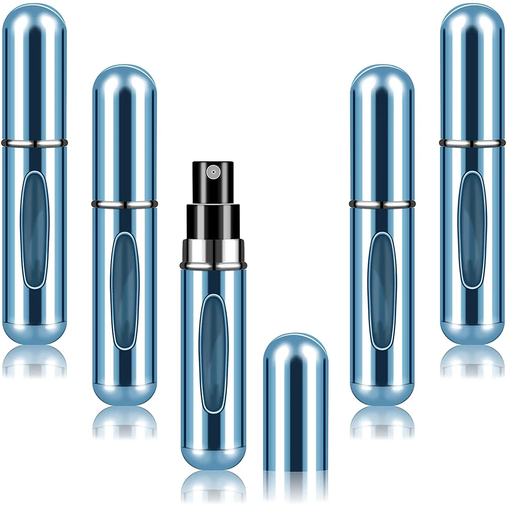 3/5/10/20/30pcs 5ml Portable Mini Perfume Glass Bottle Travel Aluminum Spray Atomizer Empty Metal Parfume Atomiser Sprayer