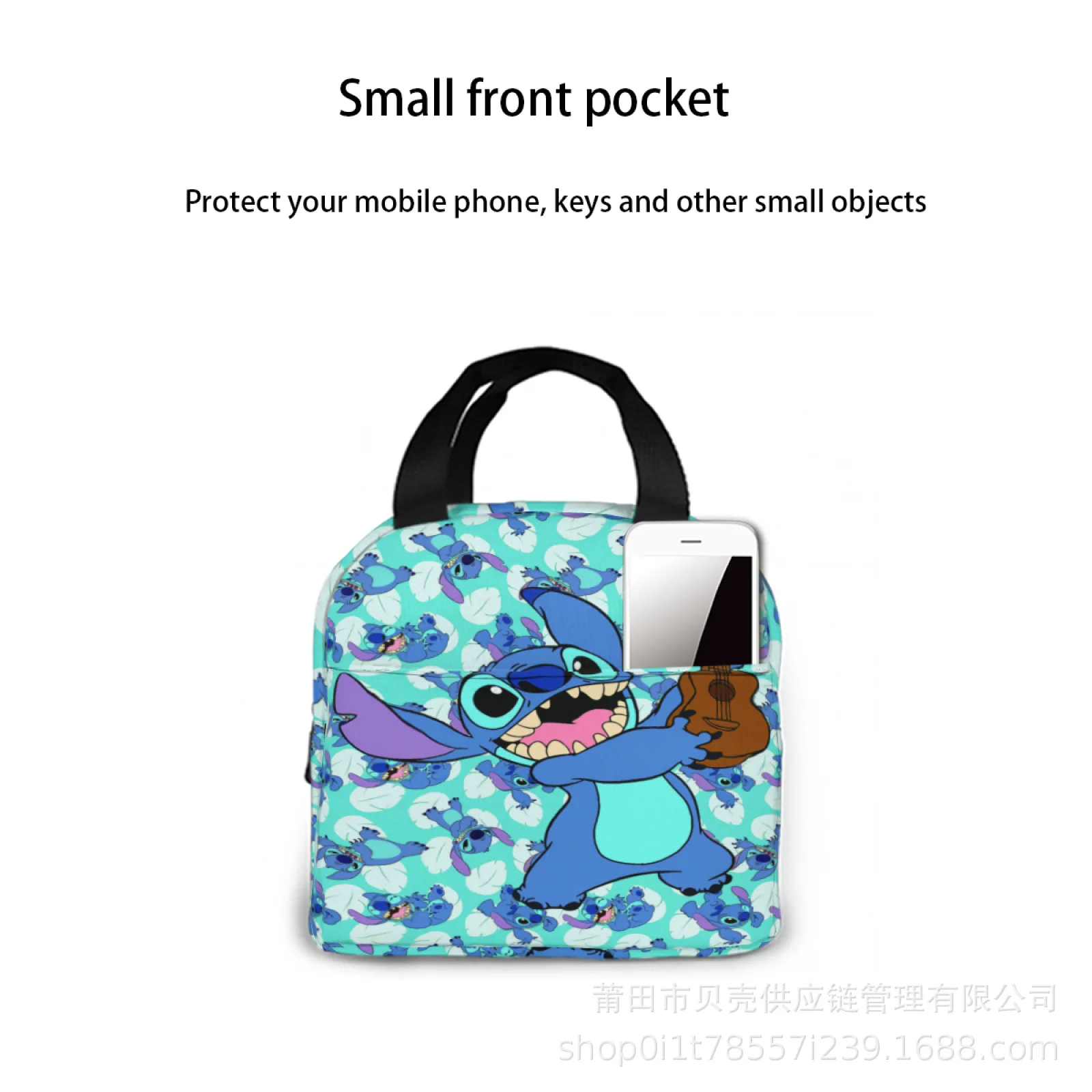 Disney cartoon Stitch  insulation bag cute lunch box bag handbag Outdoor ice tote bag