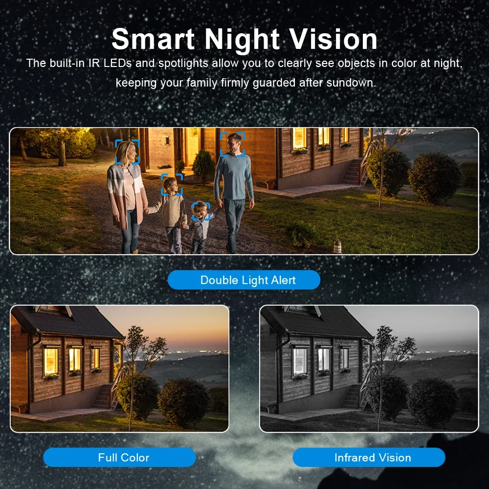 6K 12MP WIFI Camera Triple Lens Triple Screen Outdoor 10x Zoom PTZ Security Protection Auto Tracking CCTV Video Surveillance