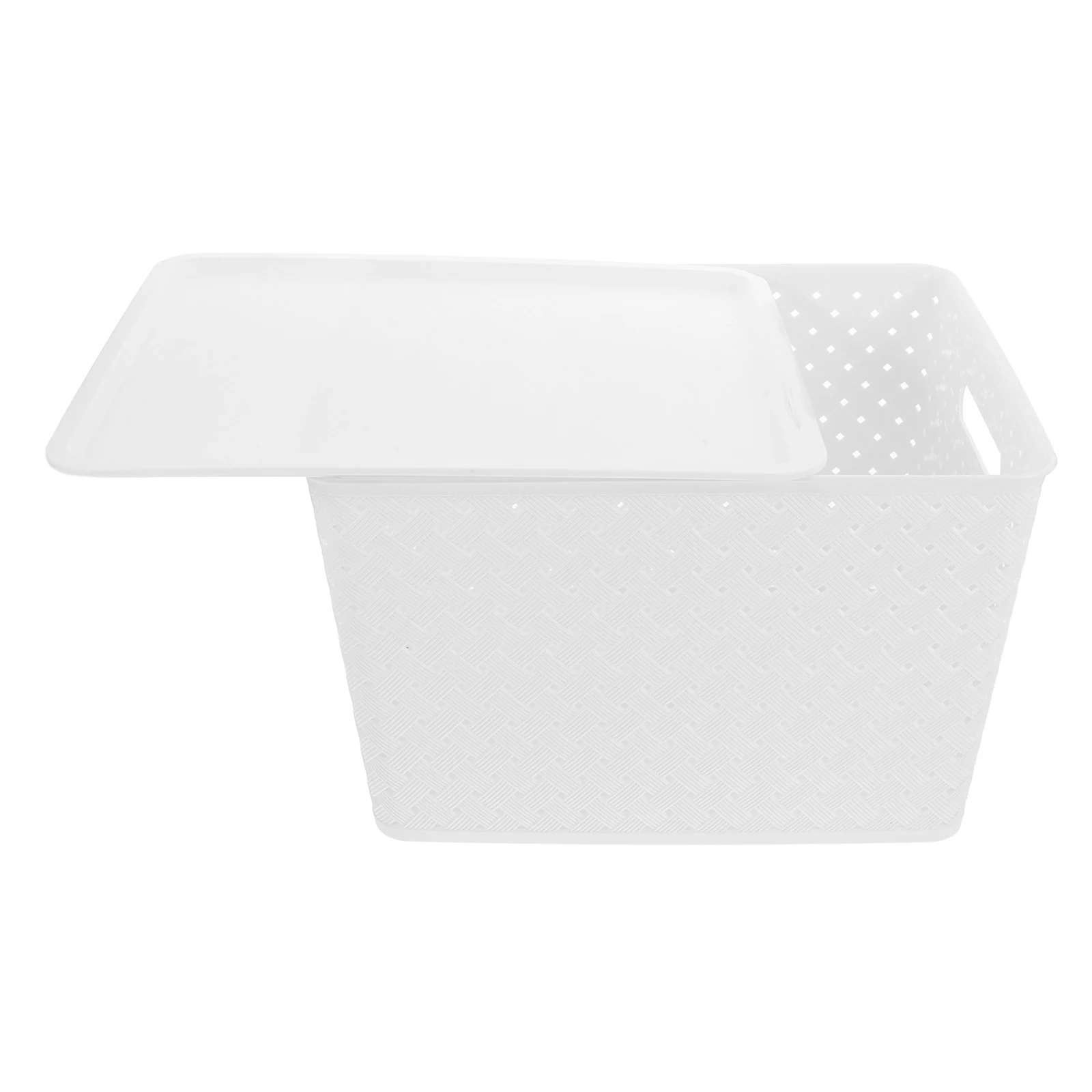 

Basket ganizer Storage Bins Lid Container H Cestas Decorativas Weave Baskets Plastic Plastic Cosmetics Box Closet Box
