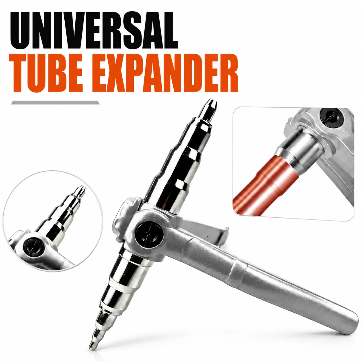 Professional Copper Pipe Tube Expander Copper Pipe Flaring Tool Hand Grip Air Conditioner Pipe Reamer for 1/4