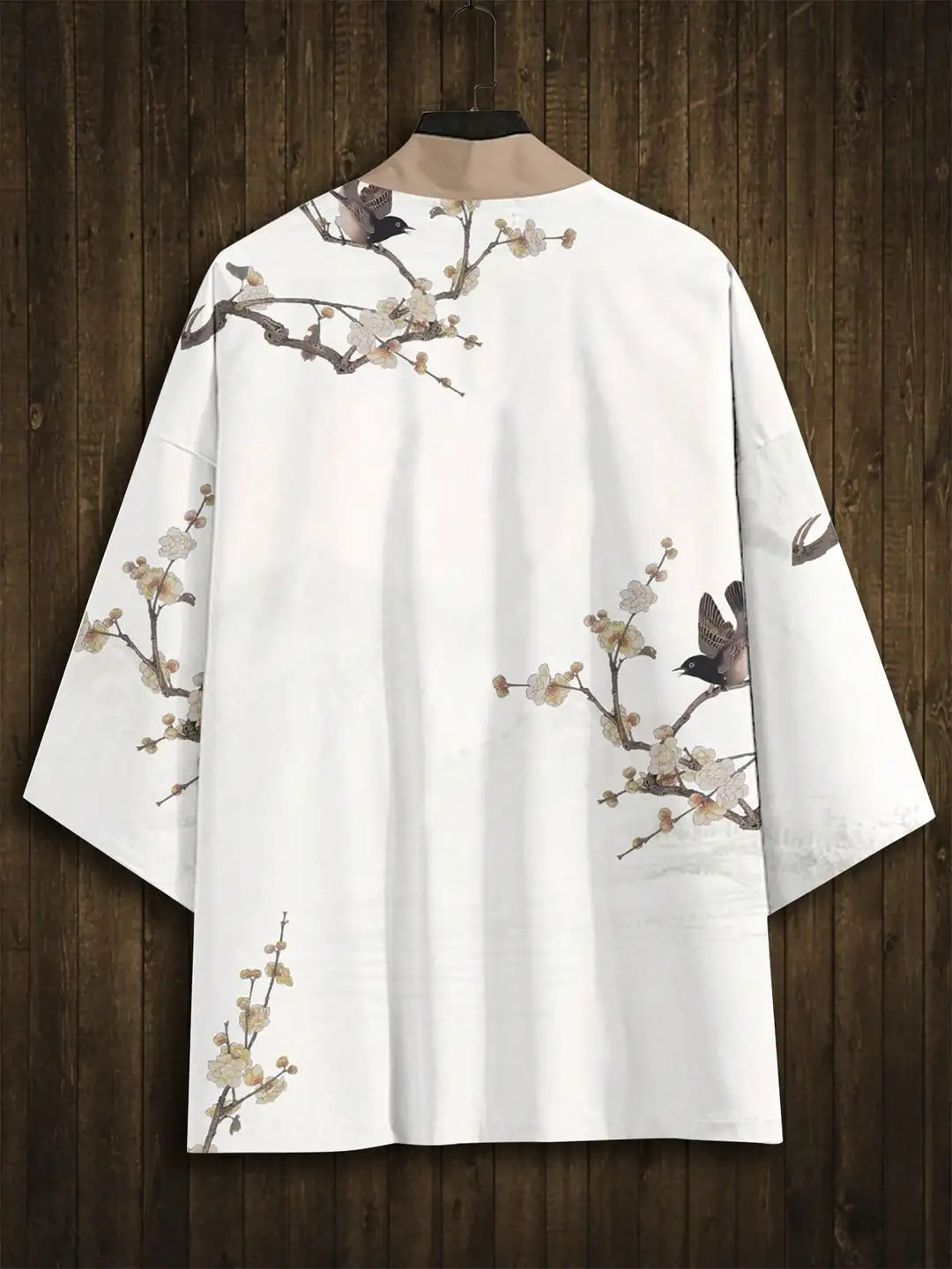 RANMARU KIMONO Men's Summer Short-sleeved Printed Shirt Shirt Fashion National Trend Harajuku Retro Cardigan and Clothing