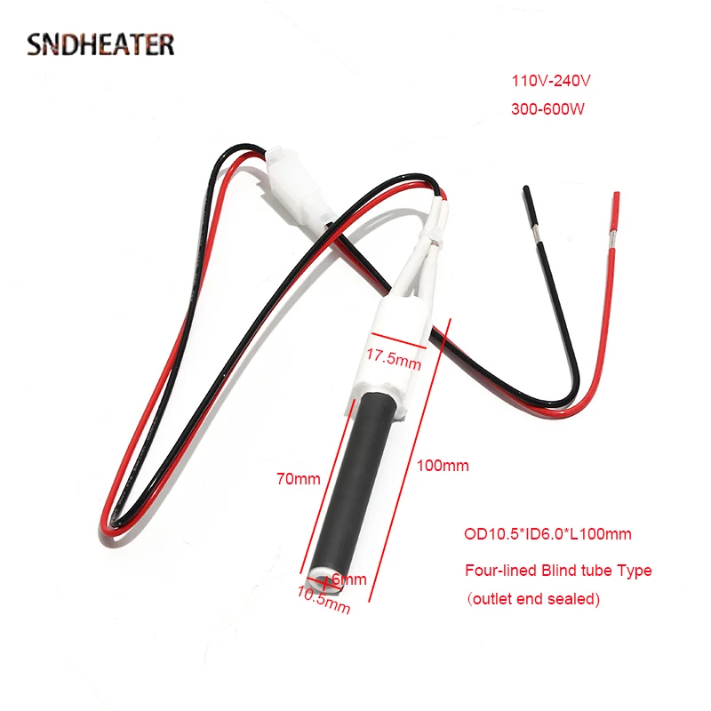 SNDHEATER 220 فولت بيليه موقد MCH السيراميك الشاعل عنصر ID6mm شواء كهربائي إشعال قضيب تسخين المقاومة للتآكل 300 واط 100 مللي متر