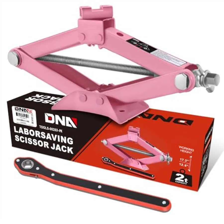 

Scissor Jack for Car - 2 Ton 4409 lbs Car Jack Kit with Labor-Saving Ratchet Wrench for Cars SUV Sedans 3.85'' - 17.4'' Lifting