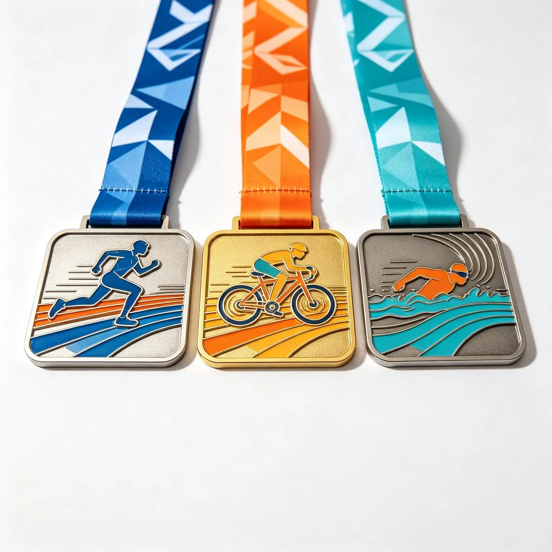 Custom Hollow Sports Medal Zinc Alloy 3D Enamel Running Cycling Swimming Award Personalized Race Souvenir Custom Design No MOQ
