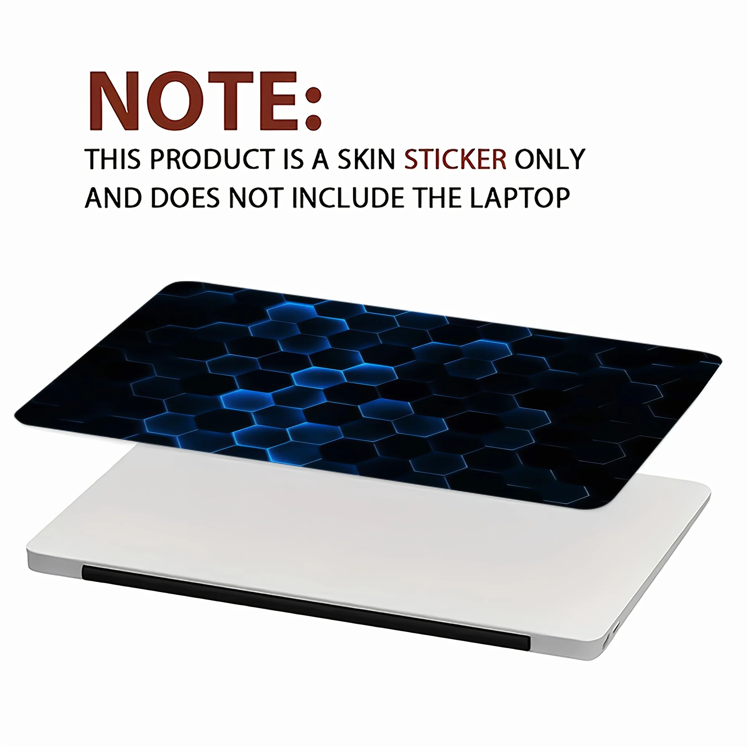 عبوتان من ملصقات الكمبيوتر المحمول ذات نسيج العسل الخيال العلمي باللون البيج الفاتح، ملصقات فنية ذاتية اللصق، مقاومة للماء والخدش،