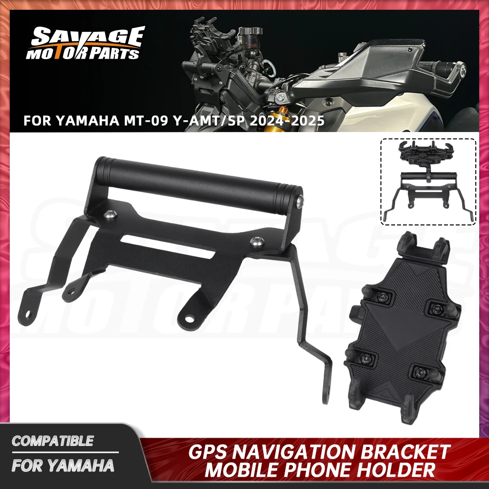MT09 Cellphone Phone GPS Navigation Mount For Yamaha MT-09 Y-AMT/SP Handlebar Bar Extension Stand Holder Mobile Phone Bracket