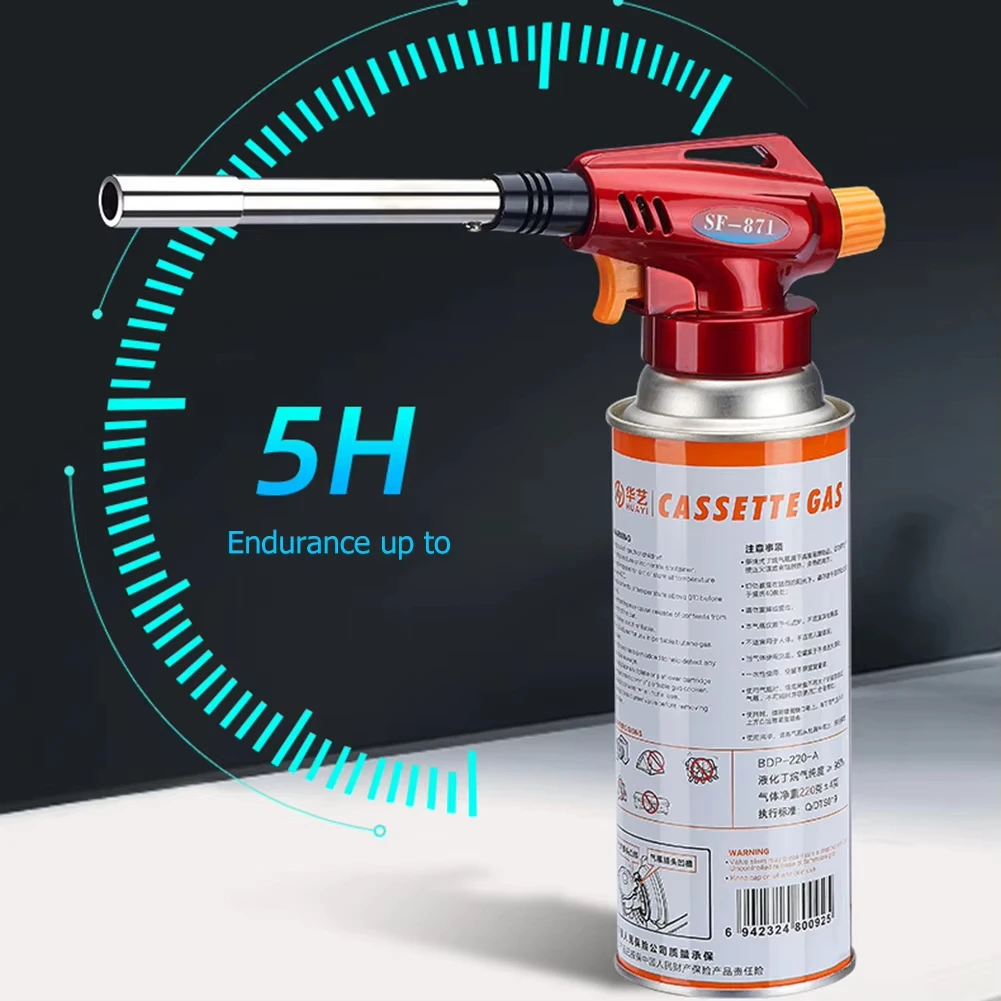 

Portable Cassette Flamethrower Adjustable Flame Long Singeing Torch Outdoor Camping BBQ Picnic Hiking Supplies