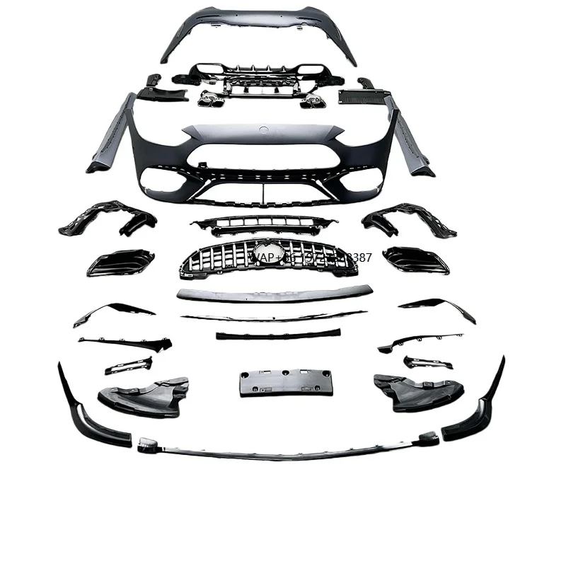 

Suitable for 22-25 C200 260 W206 Modified to 24 Model C63 Narrow Body Surround Front Bumper Grille Hood