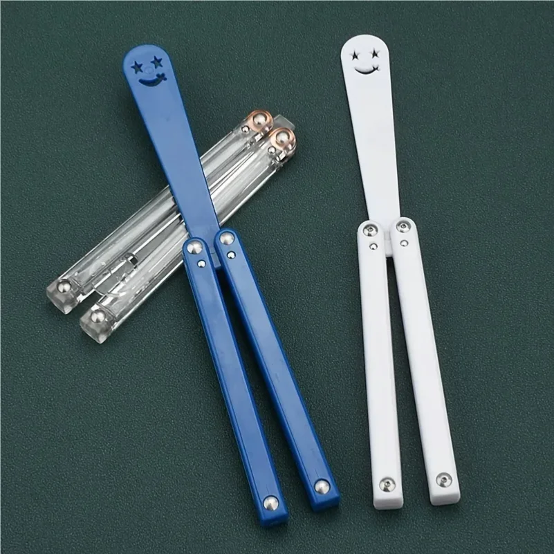 1pc, Butterfly Handshake Knife Prop, Training Folding Unsharpened Knife Prop, Cosplay Dress Up Props Unedged toy knives