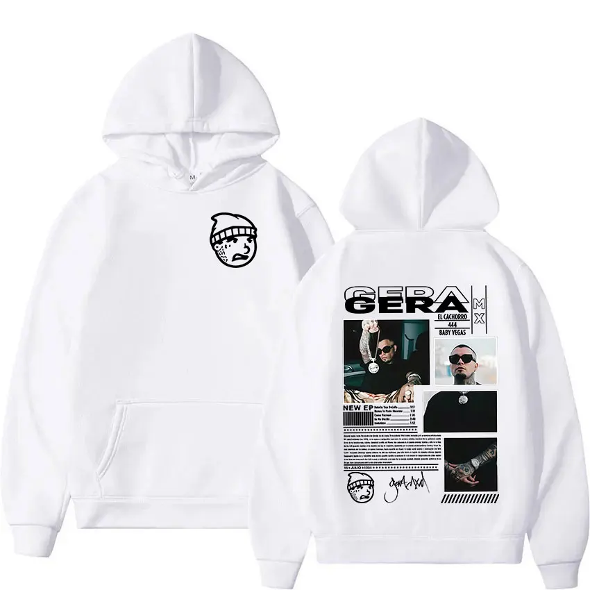 Custom Rapper GERA MX Tour Album 2025 Graphic Hooded Men's Hip Hop Oversized Short Sleeve Sweatshirts Hot Sale Fleece Clothing H