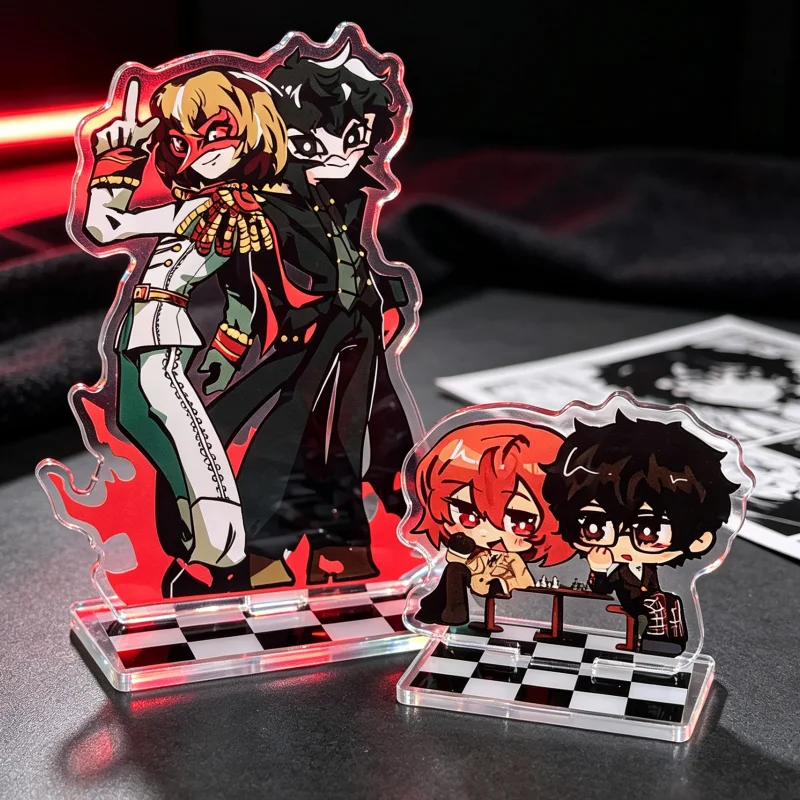 Shuake Acrylic Standee Akechi Goro  Joker Fan‑Art Character Desktop Display Decor Cosplay Accessory Figure Gift for P5 Game Fans