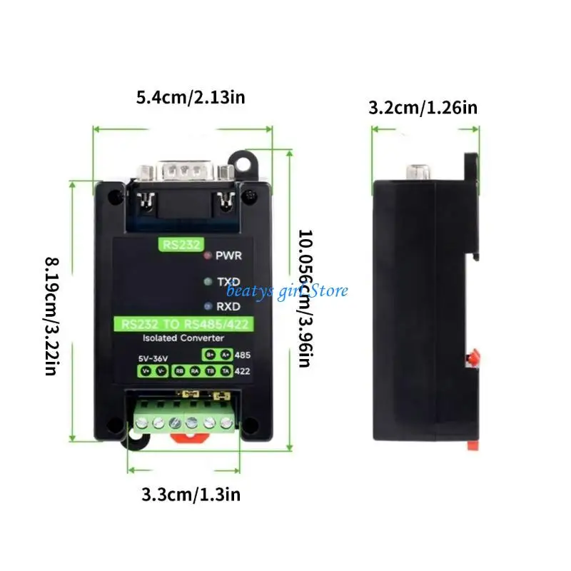 C7AB Độ bền RS232 đến rs485/422 Mô -đun chuyển đổi bộ thu phát SP3232ENE SP485EN CHIP