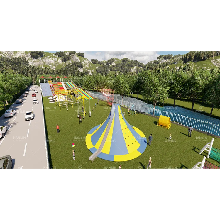 Large Outdoor Play System, Children's Fitness Equipment, Amusement Rides, Playground Games, Kids Carnival Entertainment