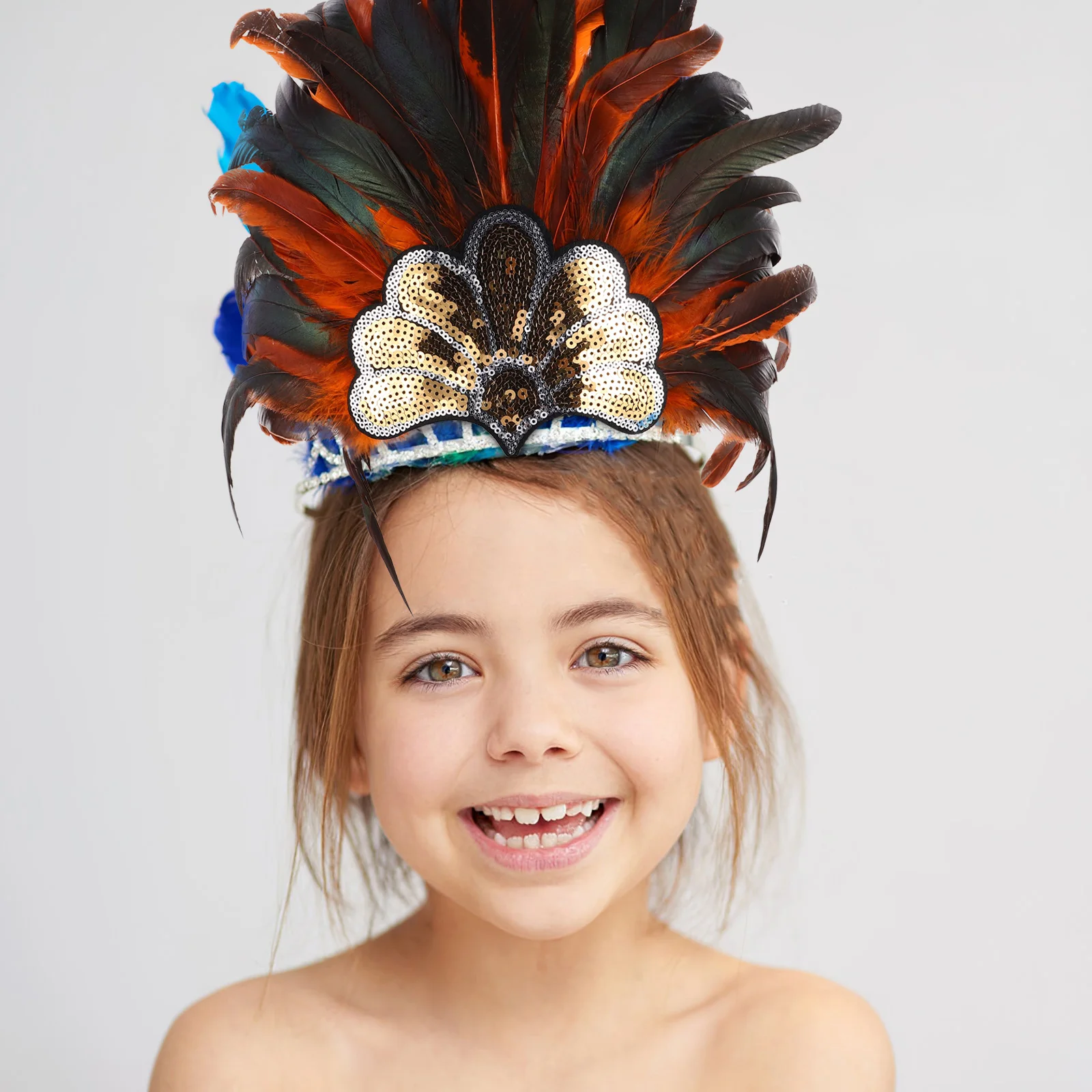 

Women'S Feathered Sequin Headdress Carnival Costume Headpiece Lightweight 1920S Flapper Headband Halloween Party Performance