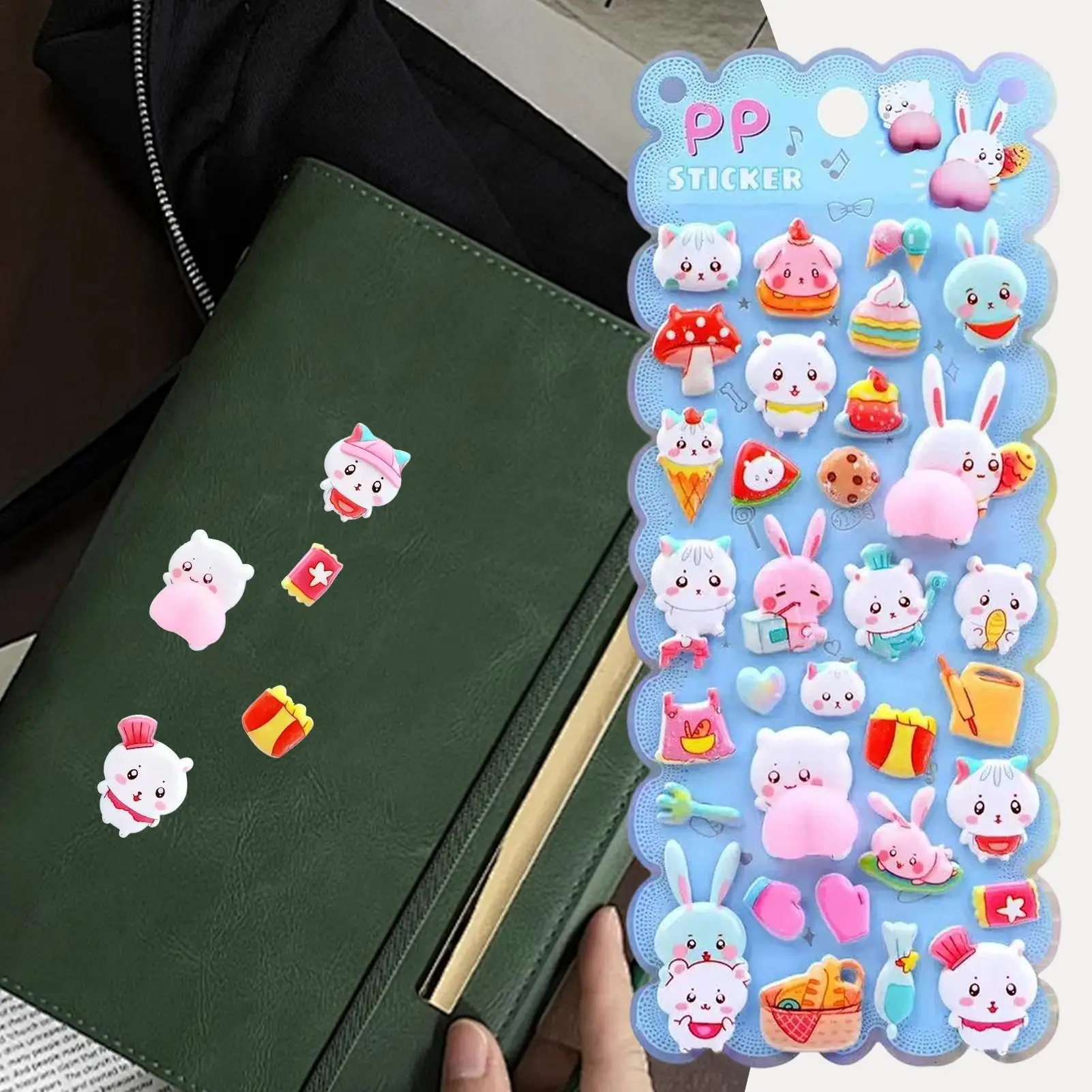 ملصقات ثلاثية الأبعاد كارتونية ثلاثية الأبعاد مضحكة قابلة لإعادة الاستخدام للأطفال ملصقات فقاعات القصاصات للحفلات والفصول الدراسية وأعياد الميلاد وعيد الميلاد والمنزل