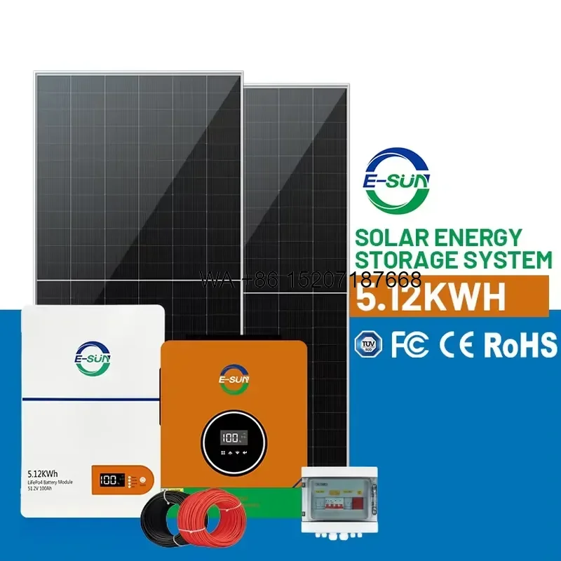 Wmwmnu 3.6KW 6.2KW Hybrid Solar Energy Storage System 5KWH with Inverter Battery and Panels for Home Use Lowest Price