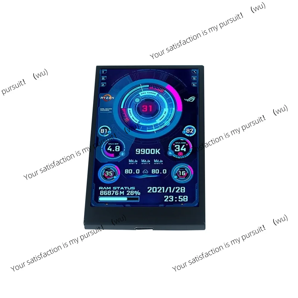 

3,5-дюймовый дополнительный экран IPS, корпус, дополнительный экран USB, мониторинг компьютера, дополнительный USB-экран AIDA64/Linux/Windows