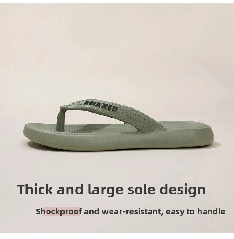 Sommer Neue Paar-Flip-Flops, Dicksohlige Weichsohlige Sandalen, Modische Strandpantoffeln für Damen und Herren – Detail 12