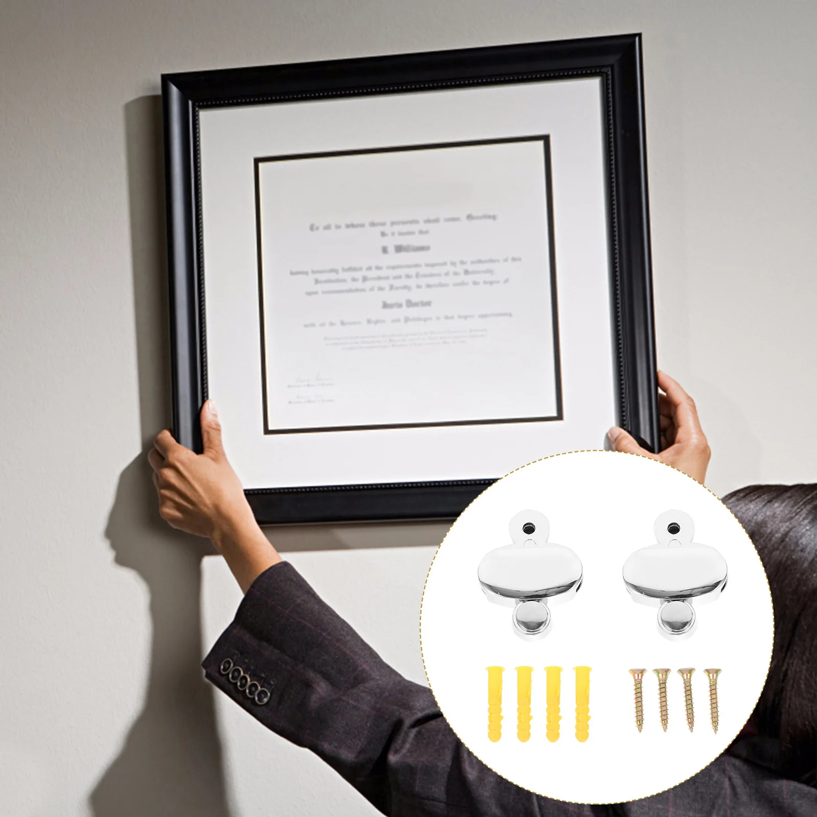 

4Pcs Mirror Clips Zinc Alloy Durable Mirror Mounting Clips Screw Installation for Glass Cabinet Wardrobe Fixing Accessories