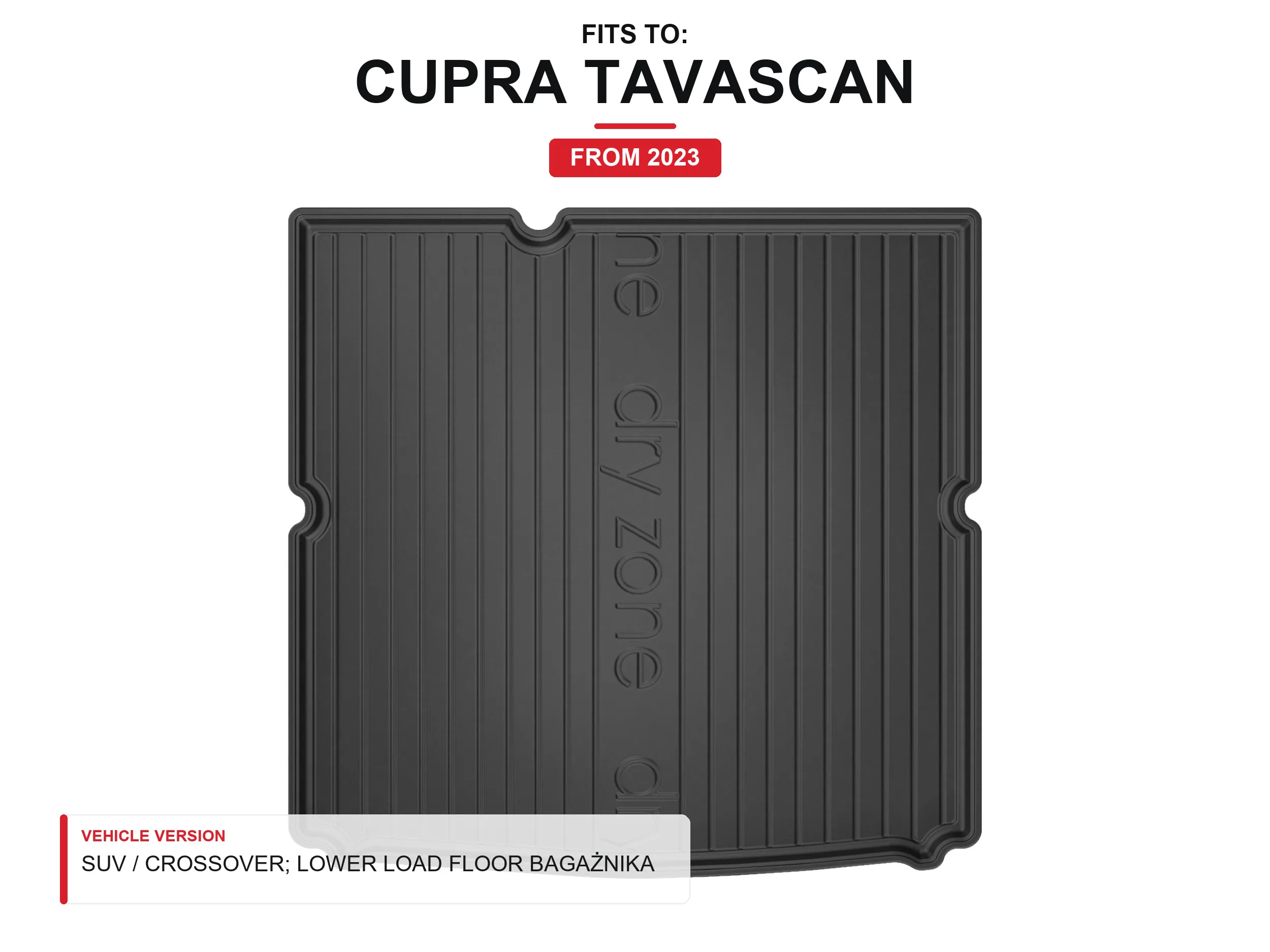 Tpe Dryzone kofferbakmat voor: Cupra Tavascan 2023- SUV