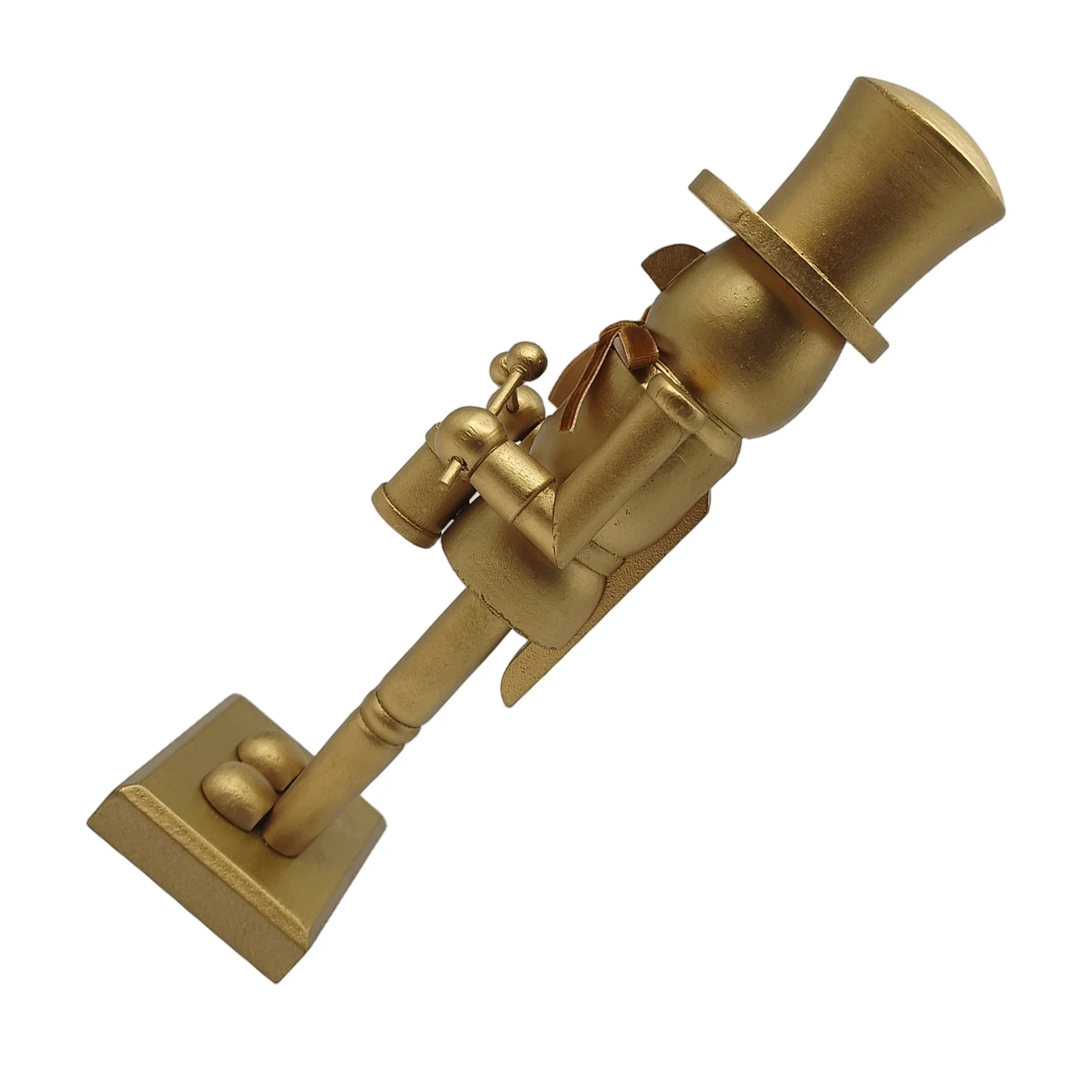 

Golden Bowknot Christmas Nutcracker Wooden Holiday Figure Mantel Shelf Display Traditional Soldier Decor Festive