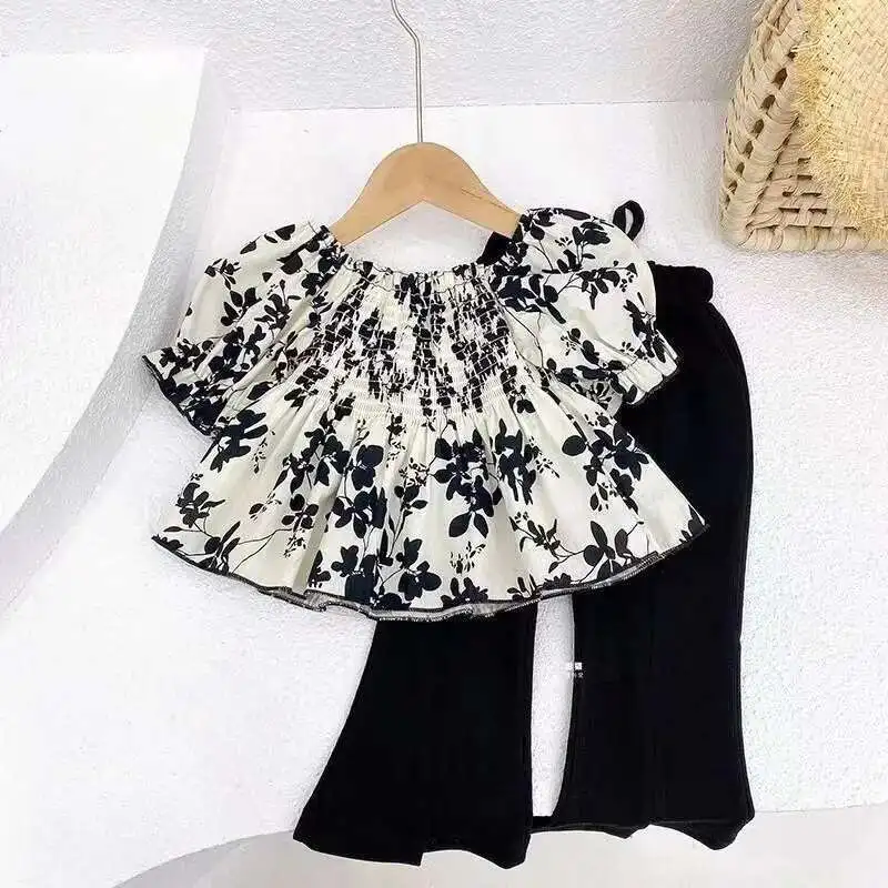 

New Girls 2 Pcs Clothing Set Kids Suits Children Clothes Sets Baby Outfits Summer 24-110