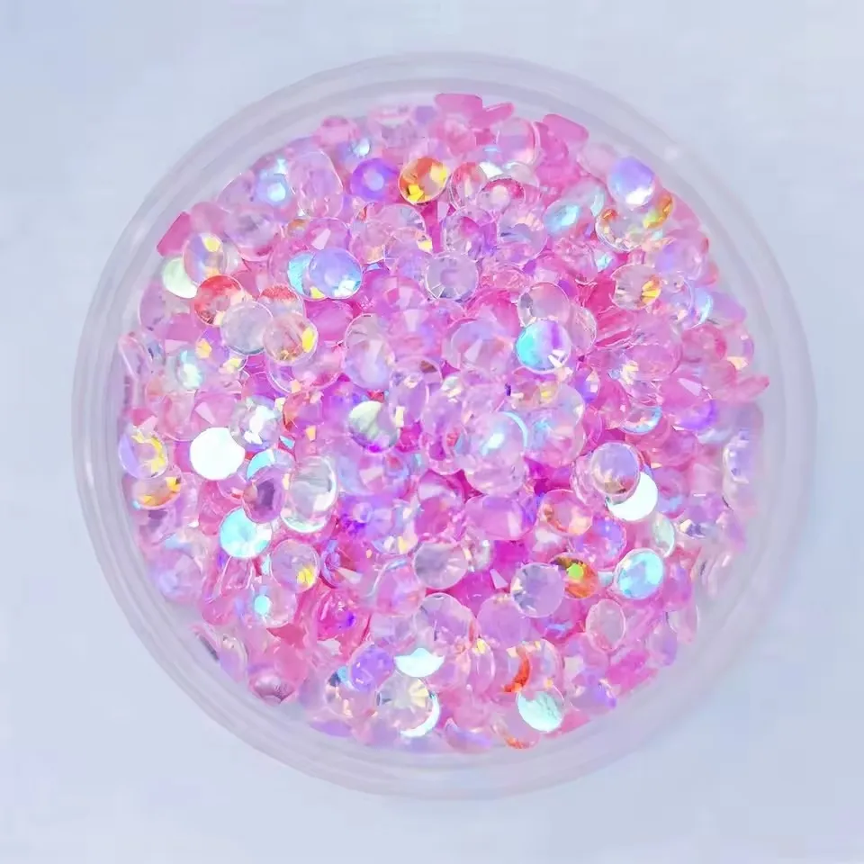 High quality Aurora Phantom Glass Flat Back Adhesive Diamond Nail Art Clothing Dual purpose Jewelry Decoration