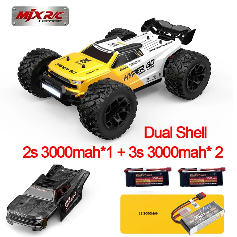 Nieuwe MJX Hyper Go 14207 1/14 borstelloze motor Rc auto Vierwielaandrijving Drift terreinwagen 2.4G 50A ESC 55 km/u Hoge snelheid auto Pc Dual Shell Truck Model Toy Boy Gift