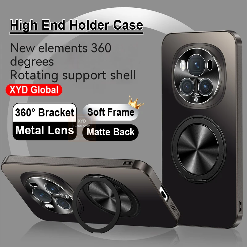 

High End For Honor Magic6 Pro Magic 6 Case Magnetic Holder Ring Cover For Honor Magic 6 Pro Phone Case Shell 360 Bracket Stand