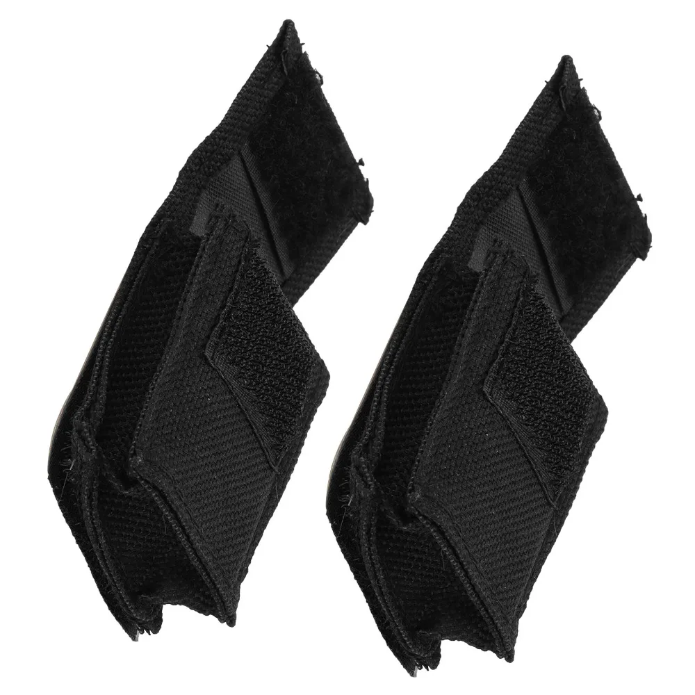2PCS Durable Canvas Material Bass Battery Case Black Color Guitar Pickup Holder Battery Pouch Organizer For Bass Guitar