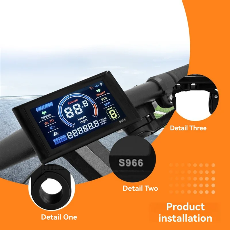 S966 Color LCD Motor Drive Controller 48V 72V 60A 1000W 3000W Brushless For Electric Mountain Bike Scooter Repair Kit