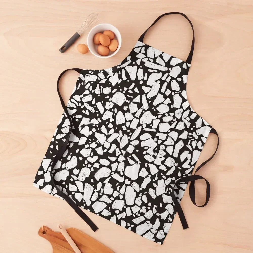 

Black terrazzo Apron professional kitchen New year's Kitchen For Girl Apron