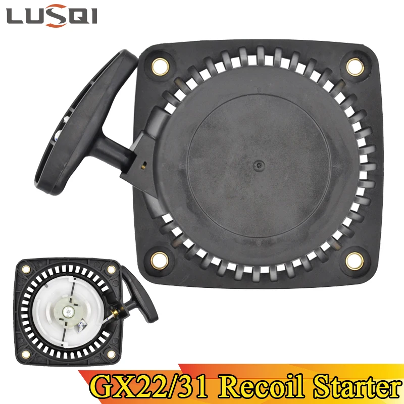 Lusqi-recoil Starter e Trimmer Cortador de Grama Bomba de Água Arranque do Motor a Gasolina Peça de Reparo para Honda Gx31 31cc 33cc 35cc 139f Gx22