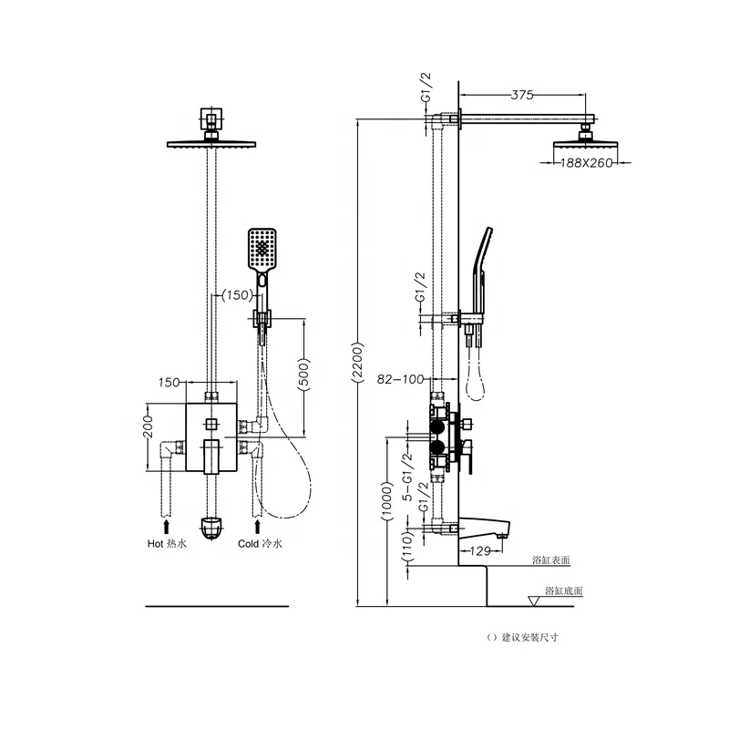Bathroom Multi-functional Shower Exceiient Rain Wall Mounted Oem Concealed 3 Way Shower Concealed Mixer