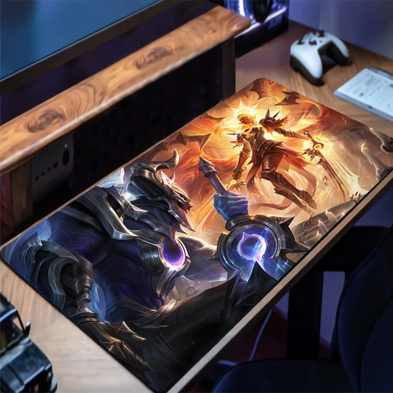 لوحة ماوس كبيرة من League of Legends Kayle Computer Office Game Table Mats مطاطية مضادة للانزلاق لوحة مفاتيح الألعاب وسادات مكتب طويلة لوحة الماوس #2