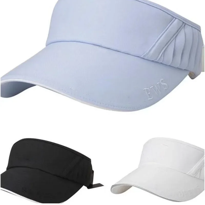 

2024 Korean Golf Sunscreen Sports Hat Fashion Solid Color Leisure Outdoor Open Top Breathable Sunshade ins Hat