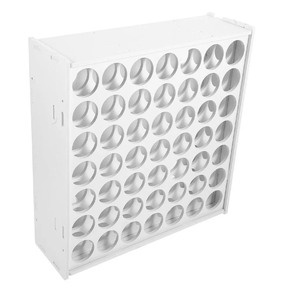 

Органайзер для красок на 49 ячеек, деревянная настольная полка для хранения бутылочек с красками, баночек с пигментами, держатель для художественных инструментов, многоразовый