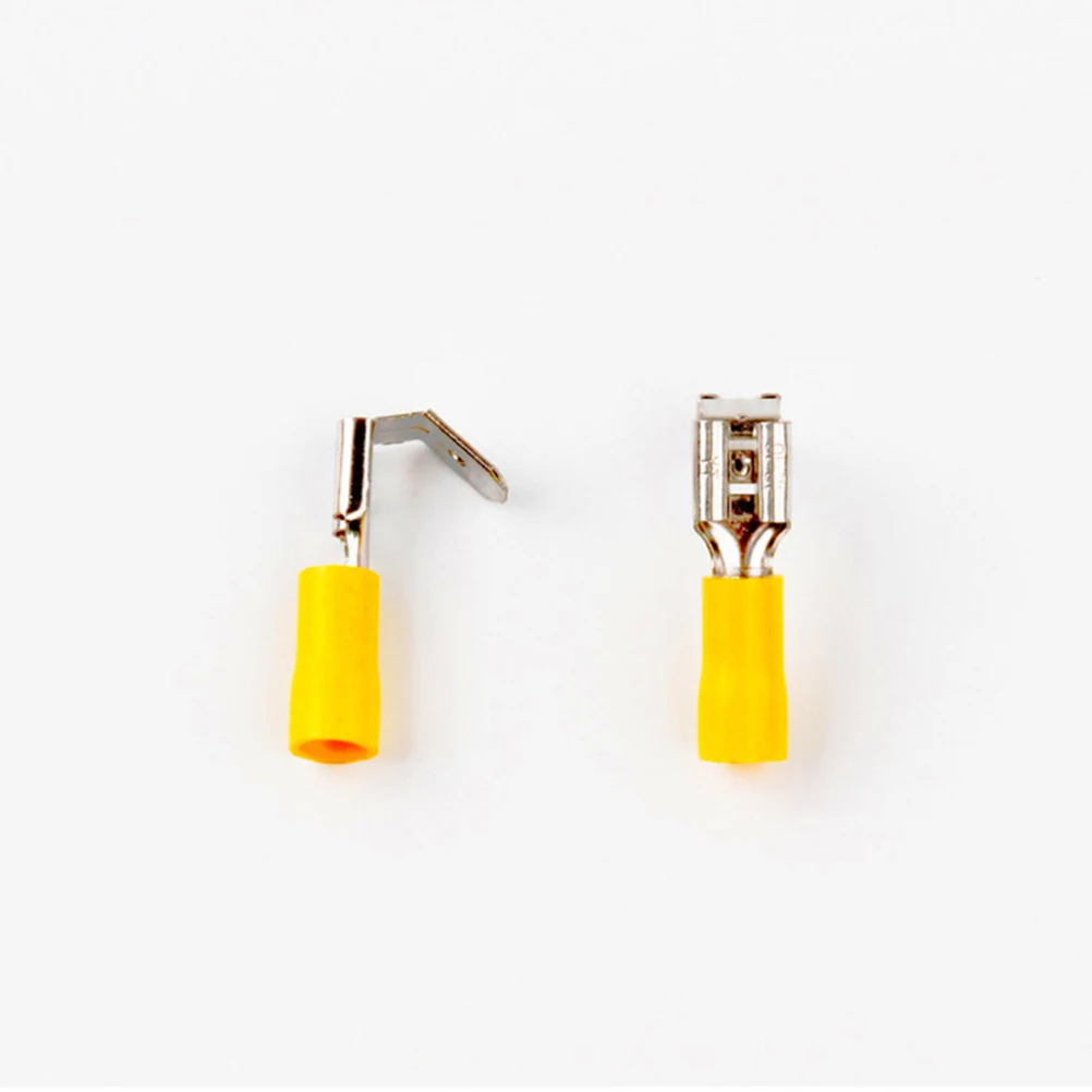 

100pcs Waterproof Spade Connector Crimp -22Awg 0.5-4.0Mm² Insulated Wire Connector Tin-Plated Brass Hand Tools