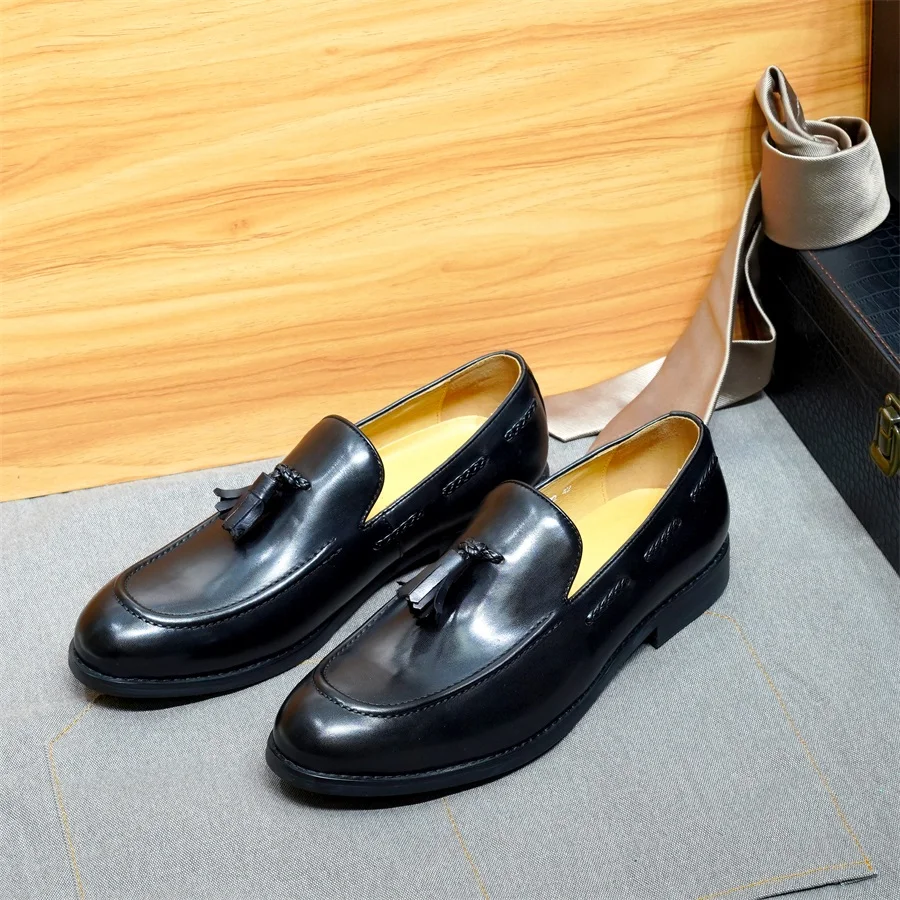 

Timeless Tassel Loafers Genuine Leather Burnished Slip-On Men's Casual Formal All-Match Shoes