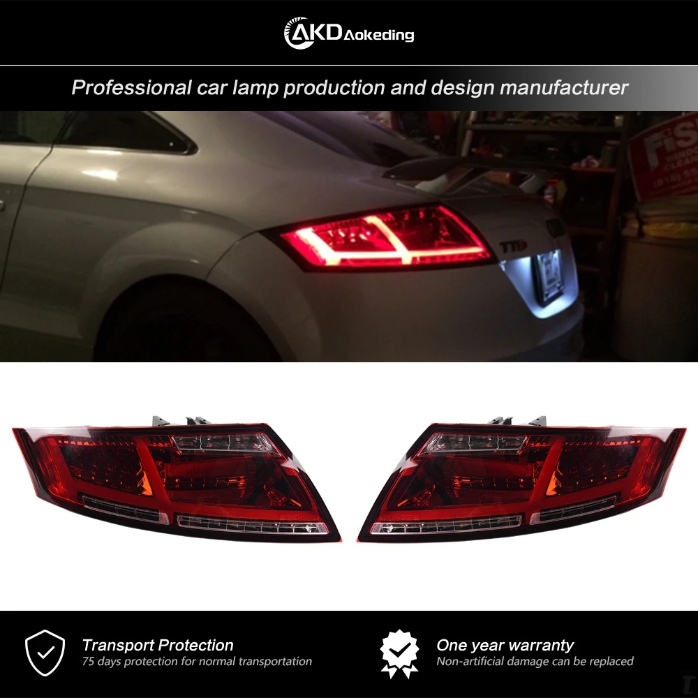 

AKD Car Styling for Audi TT 2006-2013 LED Rear Tail Lamp DRL+Brake Trunk LIGHT Automobile Accessories